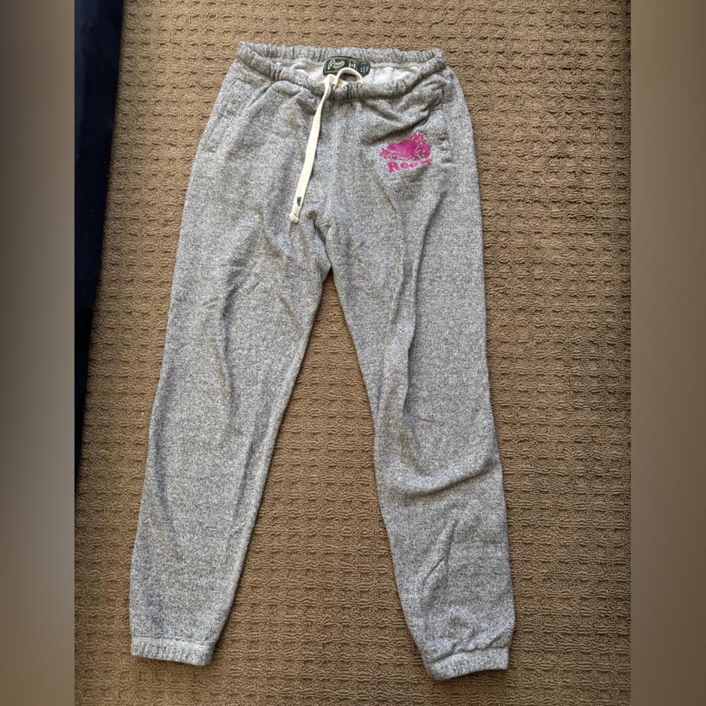 Roots Gray Sweatpants Soft Jersey Joggers